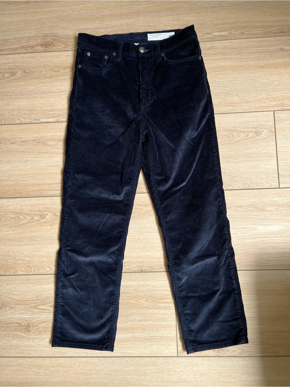 Rag & Bone Woman's Dark Navy Corduroy Trousers